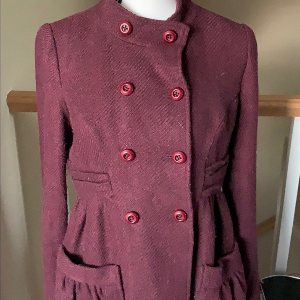 Beth Bowley Maroon Winter Coat Medium